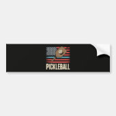 US-Flagge Pickleball Autoaufkleber (Vorne)