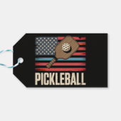 US-Flagge Pickleball Geschenkanhänger (Rückseite Horizontal)