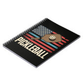 US-Flagge Pickleball Notizblock (Linke Seite)