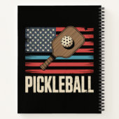 US-Flagge Pickleball Notizblock (Rückseite)