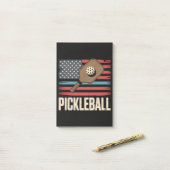 US-Flagge Pickleball Post-it Klebezettel (Auf Schreibtisch)