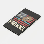US-Flagge Pickleball Post-it Klebezettel (angewinkelt)