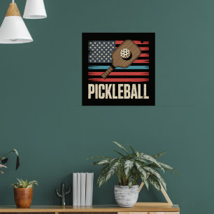 US-Flagge Pickleball Poster