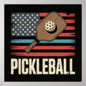 US-Flagge Pickleball Poster (Vorne)