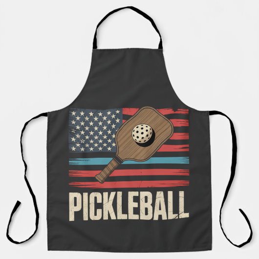 US-Flagge Pickleball Schürze (Vorderseite)