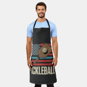US-Flagge Pickleball Schürze (Getragen)