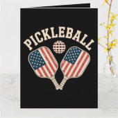 US-Flagge Pickleball-Spieler Karte (Gelbe Blume)