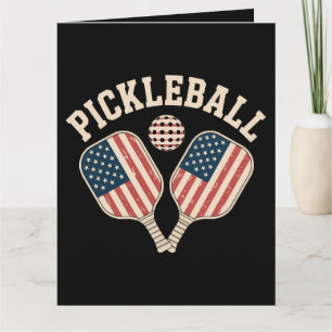 US-Flagge Pickleball-Spieler Karte