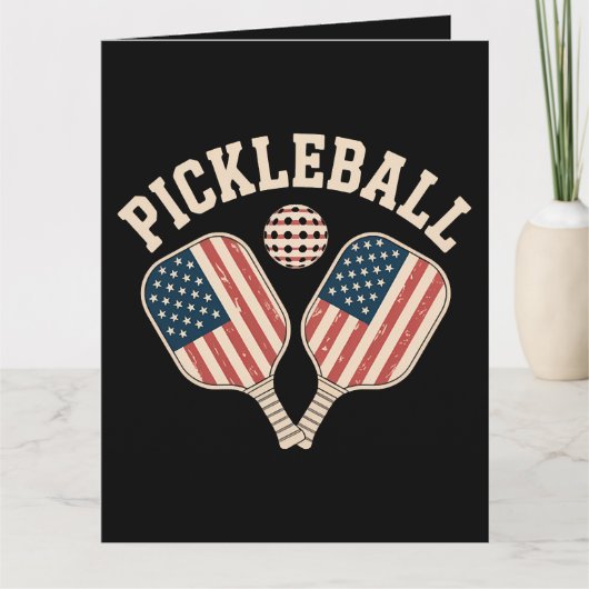 US-Flagge Pickleball-Spieler Karte (Vorderseite)