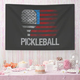 US-Flagge Pickleball-Spieler Paddleball-Liebhaber Banner