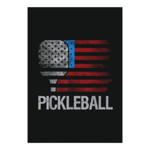 US-Flagge Pickleball-Spieler Paddleball-Liebhaber Fotodruck