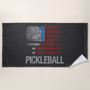 US-Flagge Pickleball-Spieler Paddleball-Liebhaber Strandtuch