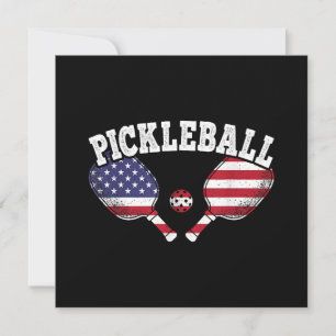 US-Flagge Pickleball-Spieler Vintage Pickle Ball L