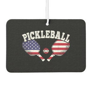 US-Flagge Pickleball-Spieler Vintage Pickle Ball L Autolufterfrischer