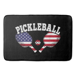 US-Flagge Pickleball-Spieler Vintage Pickle Ball L Badematte