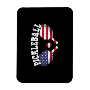 US-Flagge Pickleball-Spieler Vintage Pickle Ball L Magnet