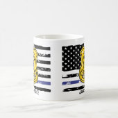 US-Flagge | Polizeibeamter Gold Shield Personalisi Kaffeetasse (Mittel)