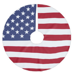 US-Flagge Polyester Weihnachtsbaumdecke
