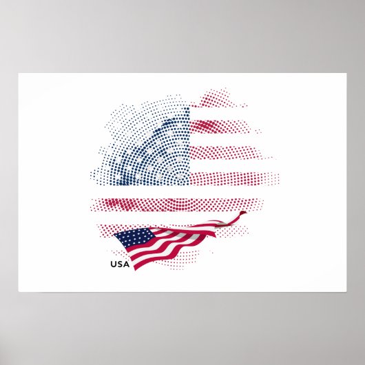 US-Flagge Poster (Vorne)