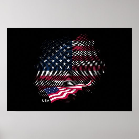 US-Flagge Poster (Vorne)