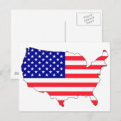 US-Flagge Postkarte (Vorne/Hinten)