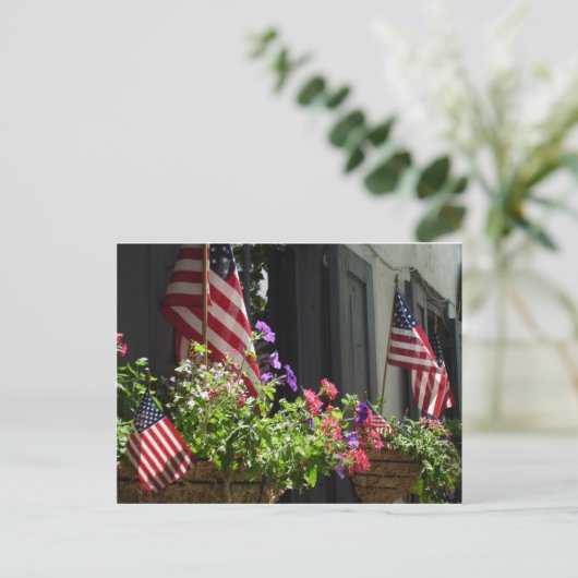 US Flagge Postkarte (Stehend Vorderseite)