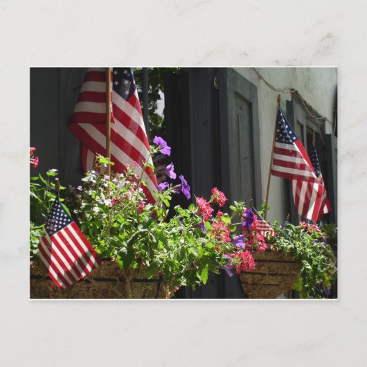 US Flagge Postkarte (Vorderseite)