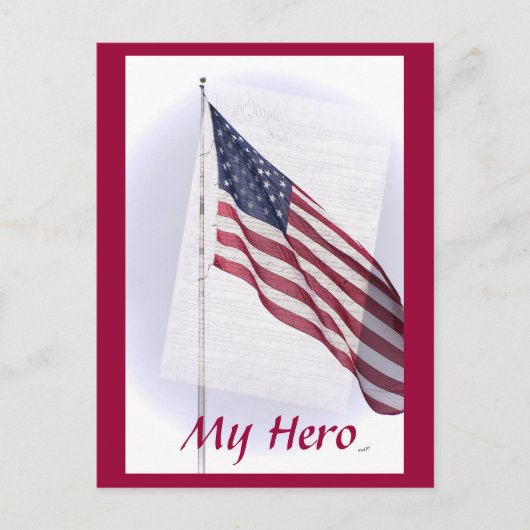 US Flagge Postkarte (Vorderseite)