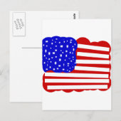 US-Flagge Postkarte (Vorne/Hinten)