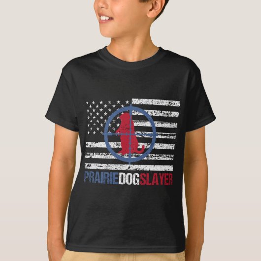 US-Flagge Prairie Hunde Jagd Prärie Hund Slayer T-Shirt (Vorderseite)