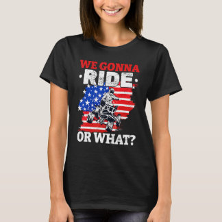 US-Flagge Quad ATV wir fahren oder was T-Shirt