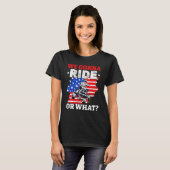 US-Flagge Quad ATV wir fahren oder was T-Shirt (Vorne ganz)