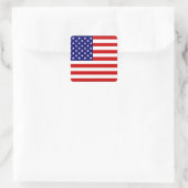 US-Flagge Quadratischer Aufkleber (Tasche)