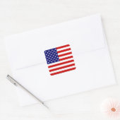US-Flagge Quadratischer Aufkleber (Umschlag)