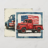 US Flagge Quest: Vintager Ruhm Feiertagskarte (Vorne/Hinten)