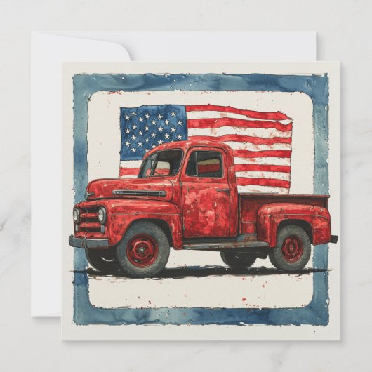 US Flagge Quest: Vintager Ruhm Feiertagskarte (Vorderseite)