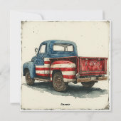 US Flagge Quest: Vintager Ruhm Feiertagskarte (Rückseite)