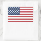 US-Flagge Rechteckiger Aufkleber (Tasche)