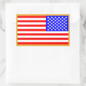 US-Flagge Rechteckiger Aufkleber (Tasche)