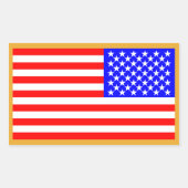 US-Flagge Rechteckiger Aufkleber (Vorderseite)