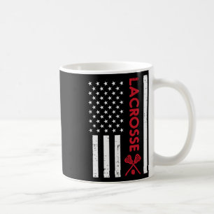 US-Flagge Red Lacrosse Vintag Lax Patriotic Men Wo Kaffeetasse
