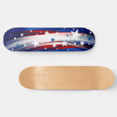 US Flagge Red White Blue | 4. Juli Skateboard (Horizontal)