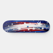 US Flagge Red White Blue | 4. Juli Skateboard (Horizontal)