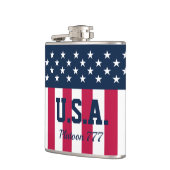 US Flagge Red White Blue Flachmann (Links)