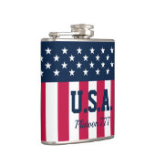 US Flagge Red White Blue Flachmann (Rechts)