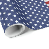 US Flagge Red White und Blue Patriotic Geschenkpapier (Rolleneckpunkt)