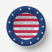 US Flagge Red White und Blue Patriotic Pappteller (Vorderseite)