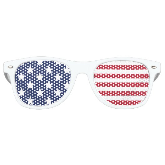 US Flagge Red White und Blue Patriotic Sonnenbrille (Vorderseite)