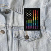 US-Flagge Regenbogen Pride Gay Lesbian LGBTQ Button (Insitu)