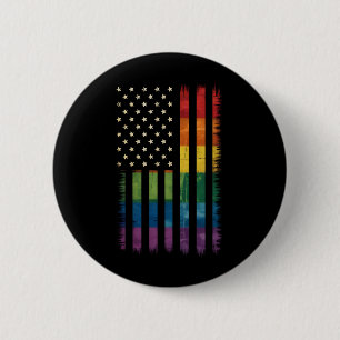 US-Flagge Regenbogen Pride Gay Lesbian LGBTQ Button